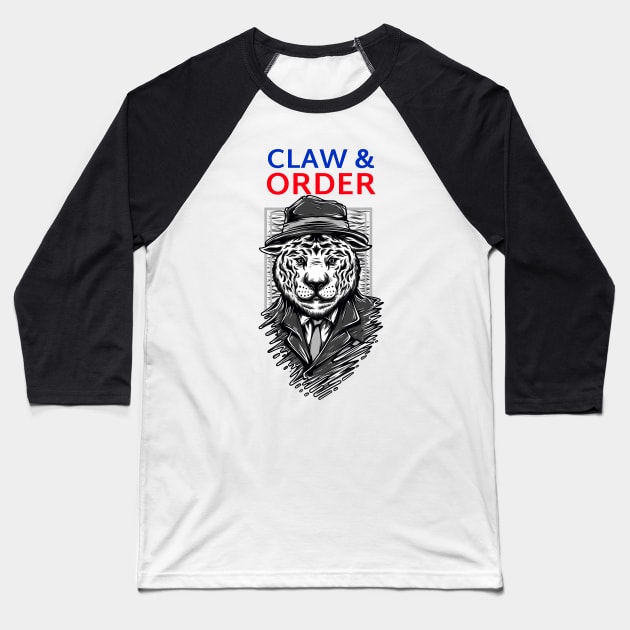 Tiger: Claw and Order Baseball T-Shirt by YourSundayTee